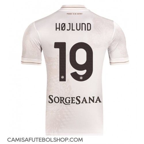 Camisa de time de futebol SSC Napoli Rasmus Hojlund #19 Replicas 2º Equipamento 2025-26 Manga Curta